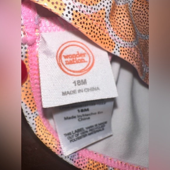 Wonder nation Mermaid Skirt Swimsuit Set 3 Piece baby Size 18m - Picture 5 of 5